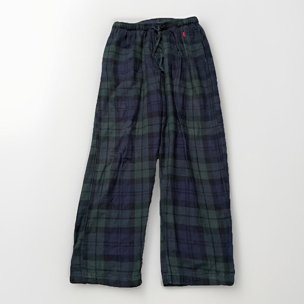 Polo Ralph Lauren Sleepwear Pants Mens Small Green Plaid Lounge‎ Pajama Pony